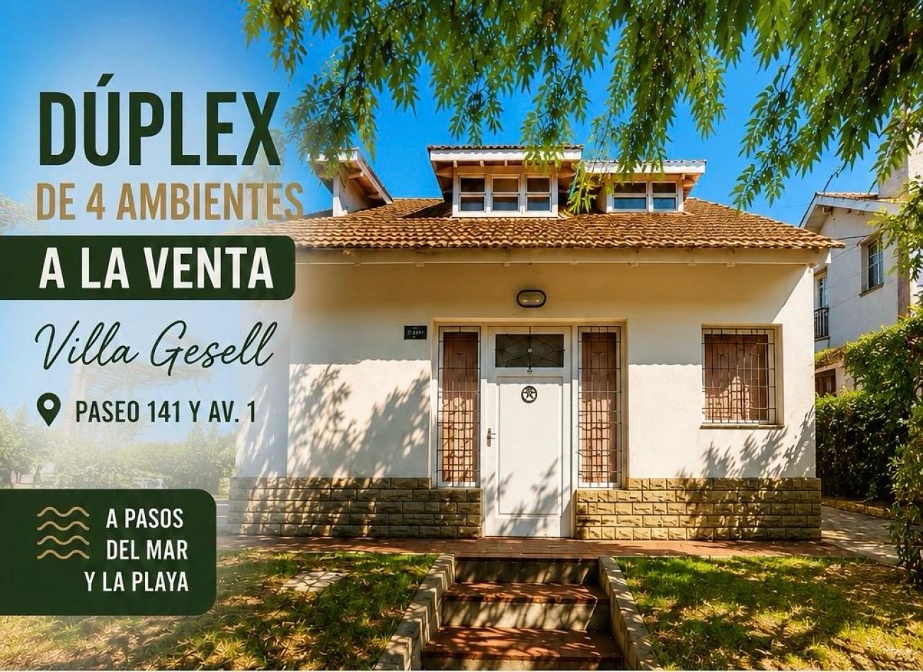 DUPLEX EN VENTA A PASOS DEL MAR - SIN EXPENSAS -