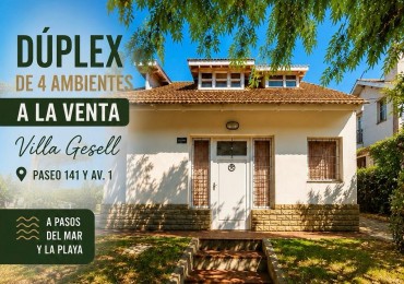 DUPLEX EN VENTA A PASOS DEL MAR - SIN EXPENSAS -